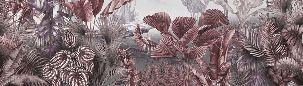 Papier peint tendance tropical violet - Muralconcept