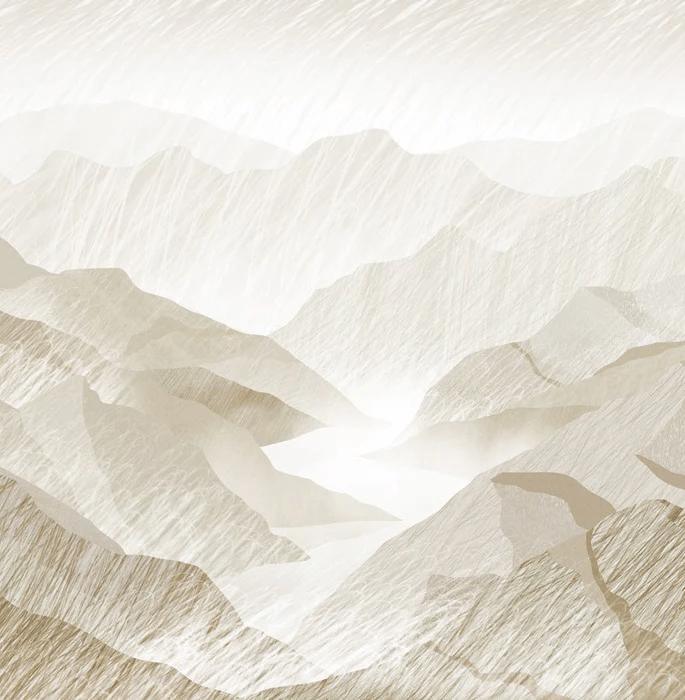 Papier peint illustration montagnes sépia