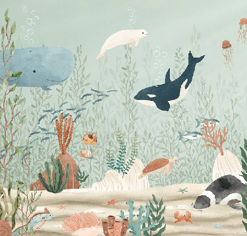 Baby marine world wallpaper
