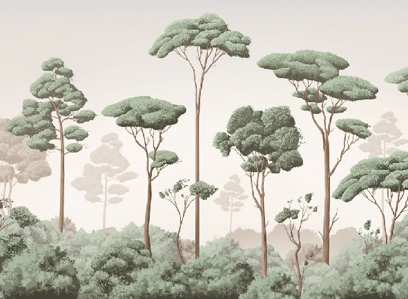 Papier peint brise légère pinède, XXL, tendance