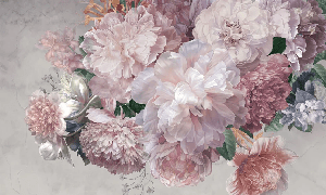Papier peint restaurant pivoines