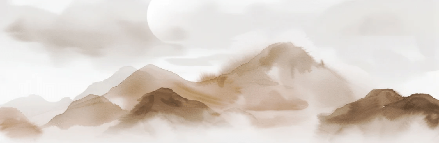 Papier peint montagnes voilées – Lueur sépia, XXL, tendance