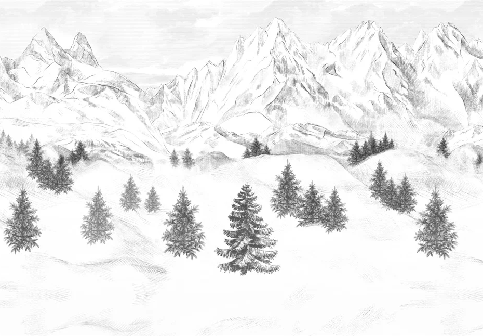 Papier peint Aiguilles d'Arves - Muralconcept