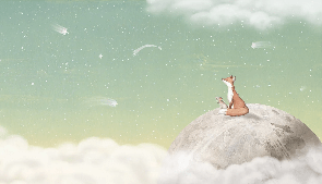 Papier peint bébé nuit apaisante vert - Muralconcept