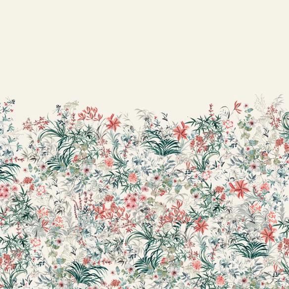 Papier peint floral - Les jardins de Léontine
