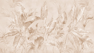 Papier peint élégante jungle poudrée, XXL, tendance