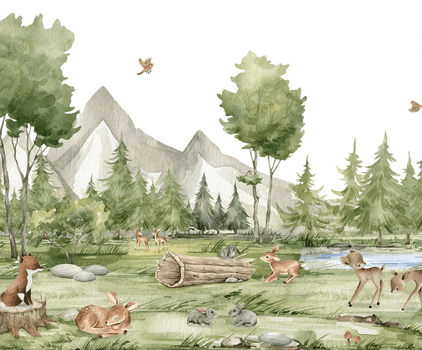Papier peint animaux en forêt - Muralconcept