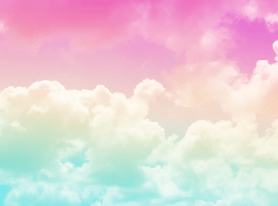 Papier peint nuage rose et bleu tendance