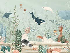 Papel pintado mundo marino bebé, XXL, tendance