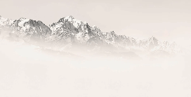 Papier peint Mont Blanc dans la brume sépia