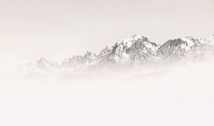 Papier peint matin brumeux Mont Blanc