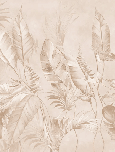 Papier peint élégante jungle poudrée - Muralconcept