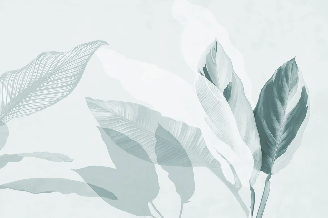 Papier peint feuillage moderne vert d'eau - Muralconcept