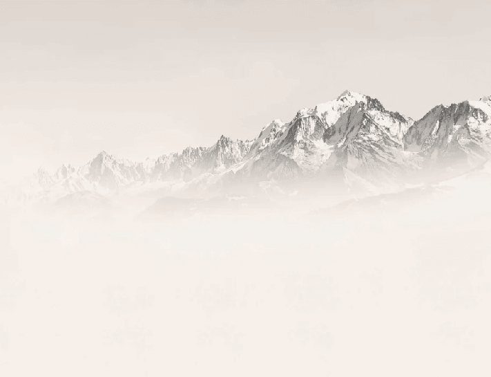 Papier peint Mont Blanc dans la brume sépia - Muralconcept
