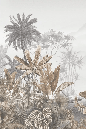 Papier peint tendance tropical sepia, XXL, tendance
