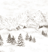Papier peint montagne massif des Alpes - Muralconcept