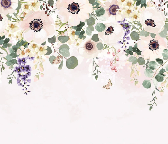Papier peint floral provence