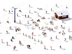 Papier peint panoramique après ski, XXL, tendance