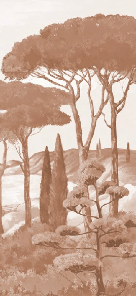 Papier peint balade dans les calanques terracotta, XXL, tendance