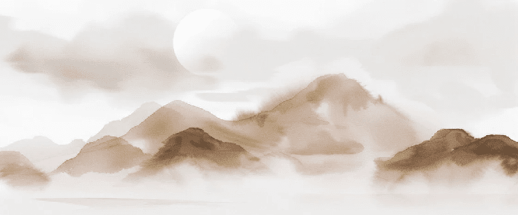 Papier peint montagnes voilées – Lueur sépia - Muralconcept