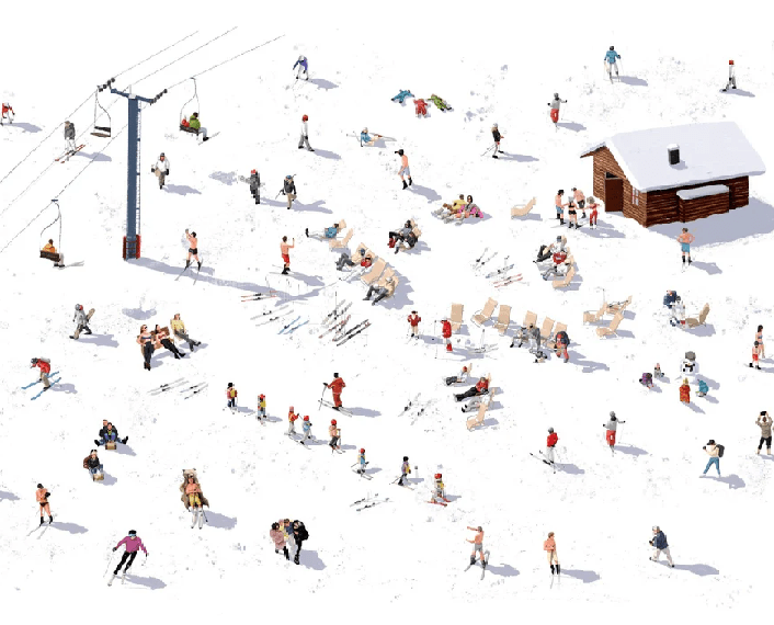 Papier peint panoramique après ski
