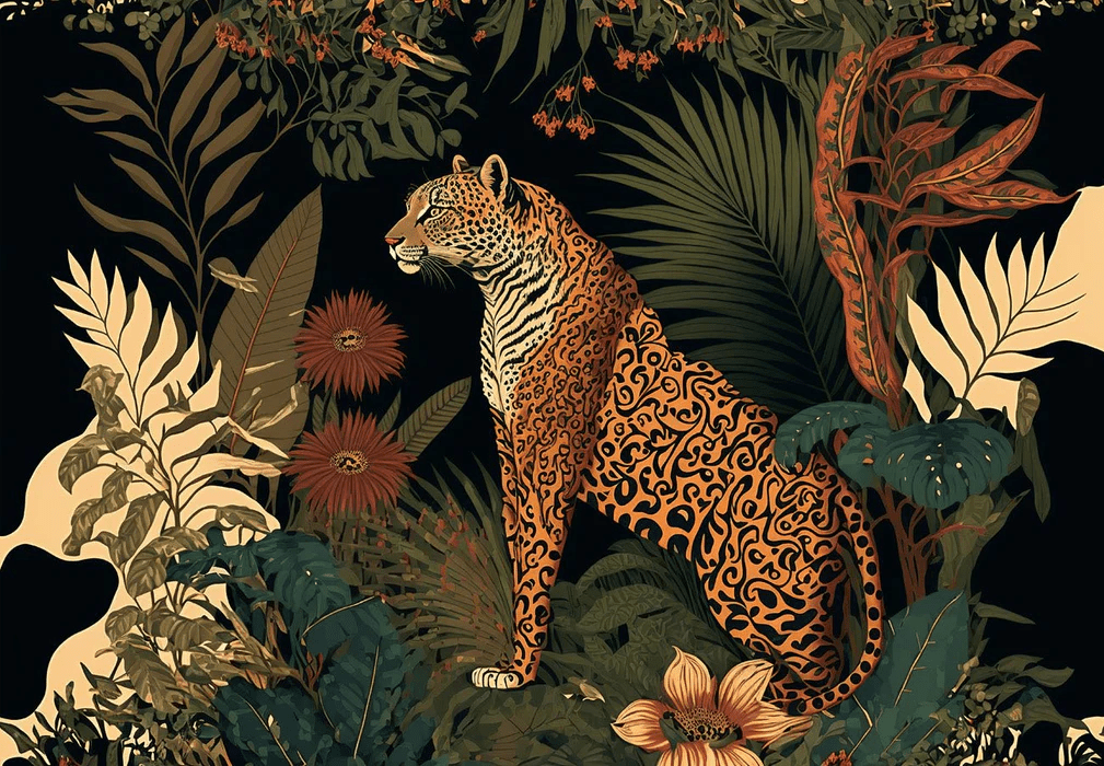 Papier peint exotique tigre - Muralconcept