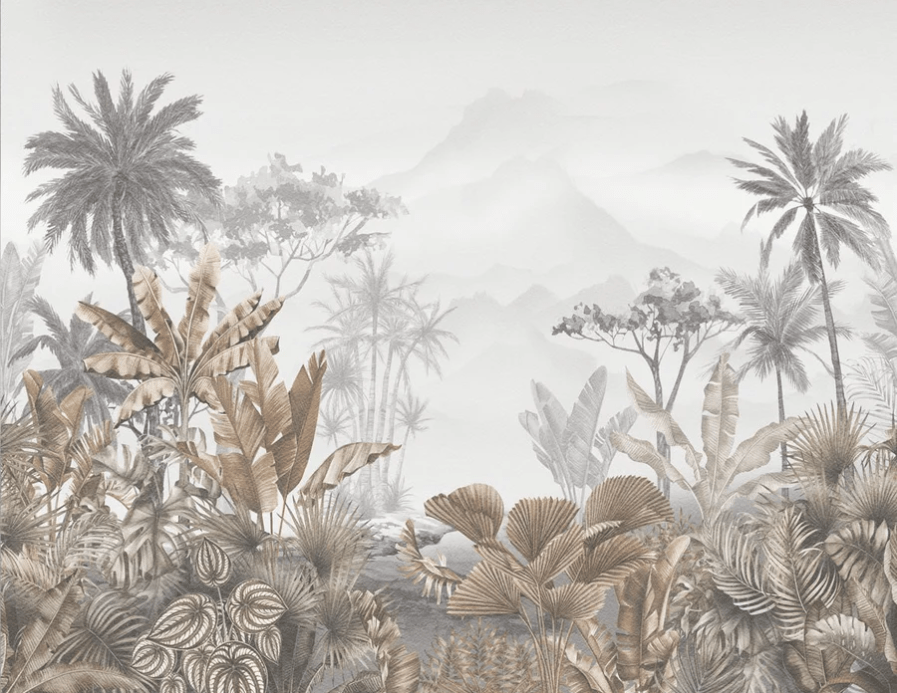 Papier peint tendance tropical sepia