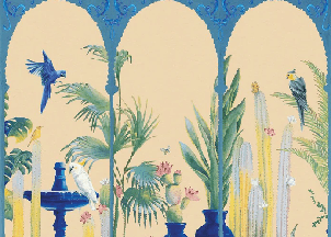 Papier peint panoramique jardin tropical - Muralconcept