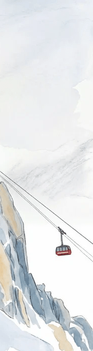 Papier peint aiguille du midi Chamonix - Vallée blanche Mont blanc - Muralconcept