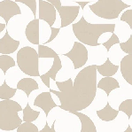Papier peint rétro forme graphique beige