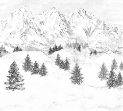 Papier peint montagne sommets de Chamonix, XXL, tendance