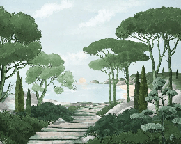 Wallpaper stroll through the green creeks