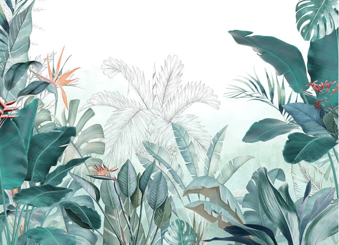 Papier peint panoramique tropical quintessence, XXL, tendance