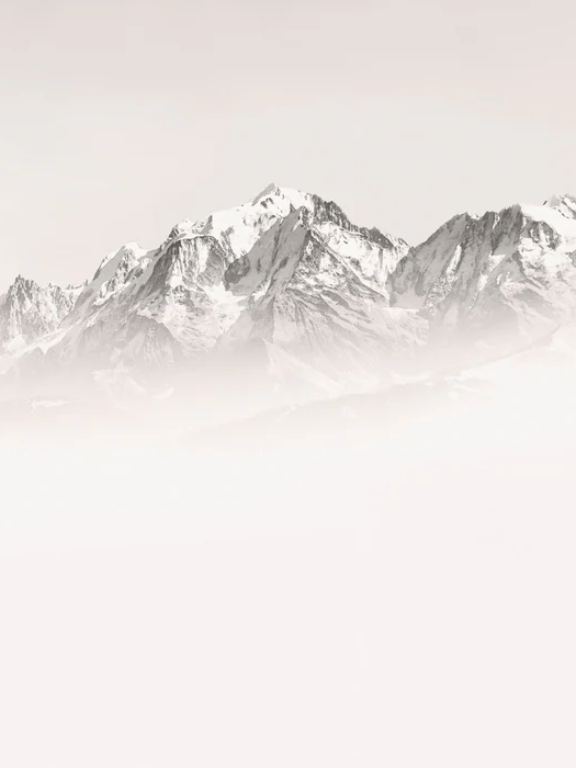 Papier peint matin brumeux Mont Blanc