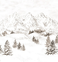 Papier peint montagne massif des Alpes, XXL, tendance