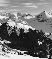 Papier peint montagne noir et blanc les Aravis