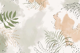 Papier peint panoramique aquarelle végétale, XXL, tendance