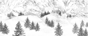 Papier peint montagne sommets de Chamonix - Muralconcept