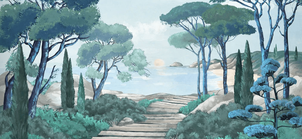 Papier peint balade dans les calanques, XXL, tendance