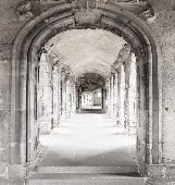 Papier peint Trompe l'oeil Couloir Marbre Parisien, XXL, tendance