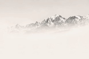 Papier peint Mont Blanc dans la brume sépia - Muralconcept