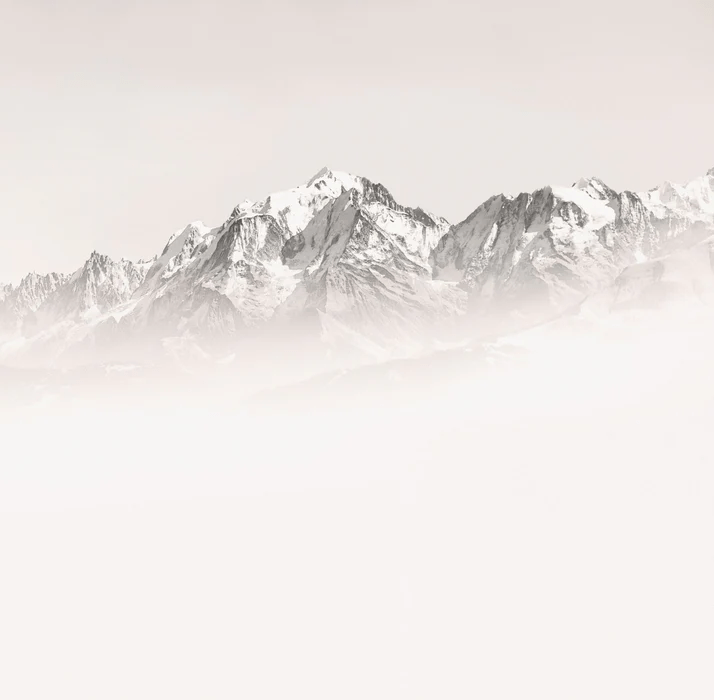 Papier peint matin brumeux Mont Blanc