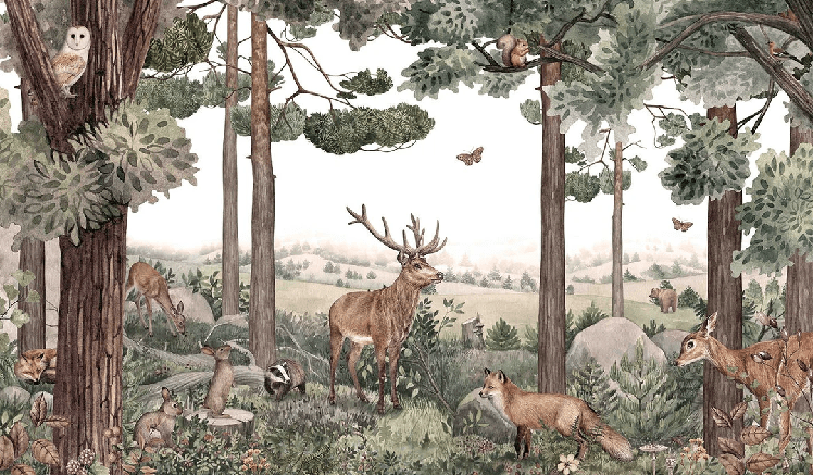 Papier peint bébé sentier sauvage, XXL, tendance