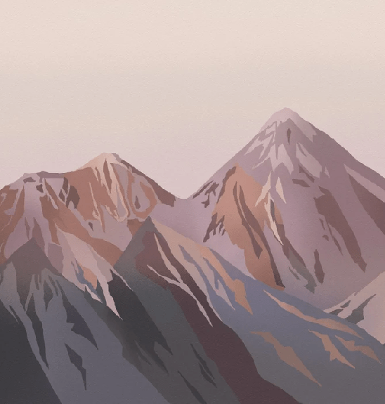 Papier peint panoramique - Lumière sur les cimes - Muralconcept