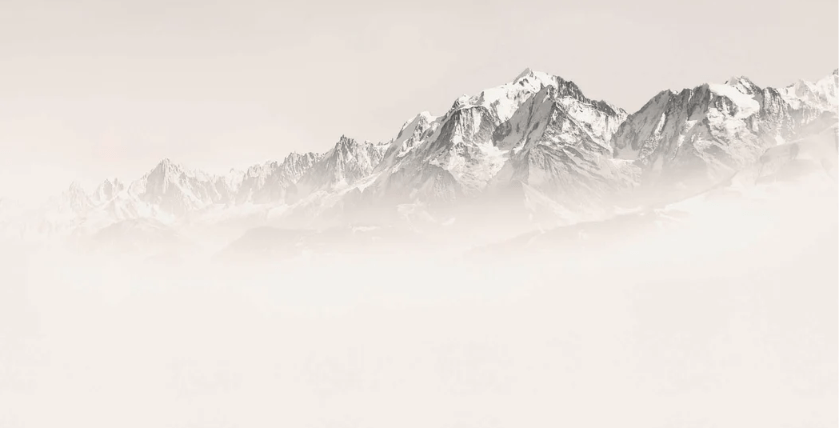 Papier peint Mont Blanc dans la brume sépia