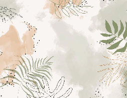 Papier peint panoramique aquarelle végétale - Muralconcept