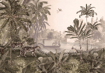 Papier peint jungle haven léopard