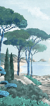 Papier peint balade dans les calanques - Muralconcept