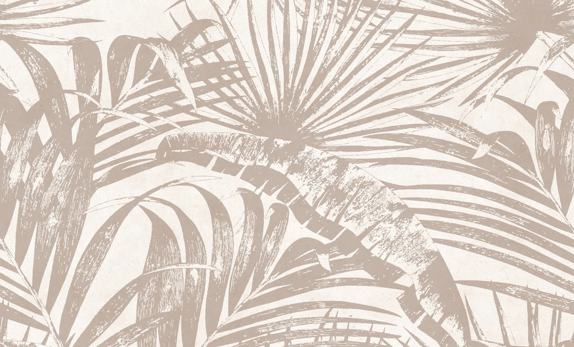 Papier peint monochrome jungle feuille