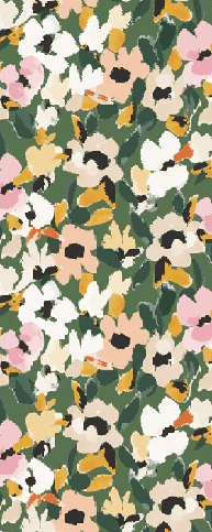 Papier peint floral liberty – Motif fleurs printanières - Muralconcept